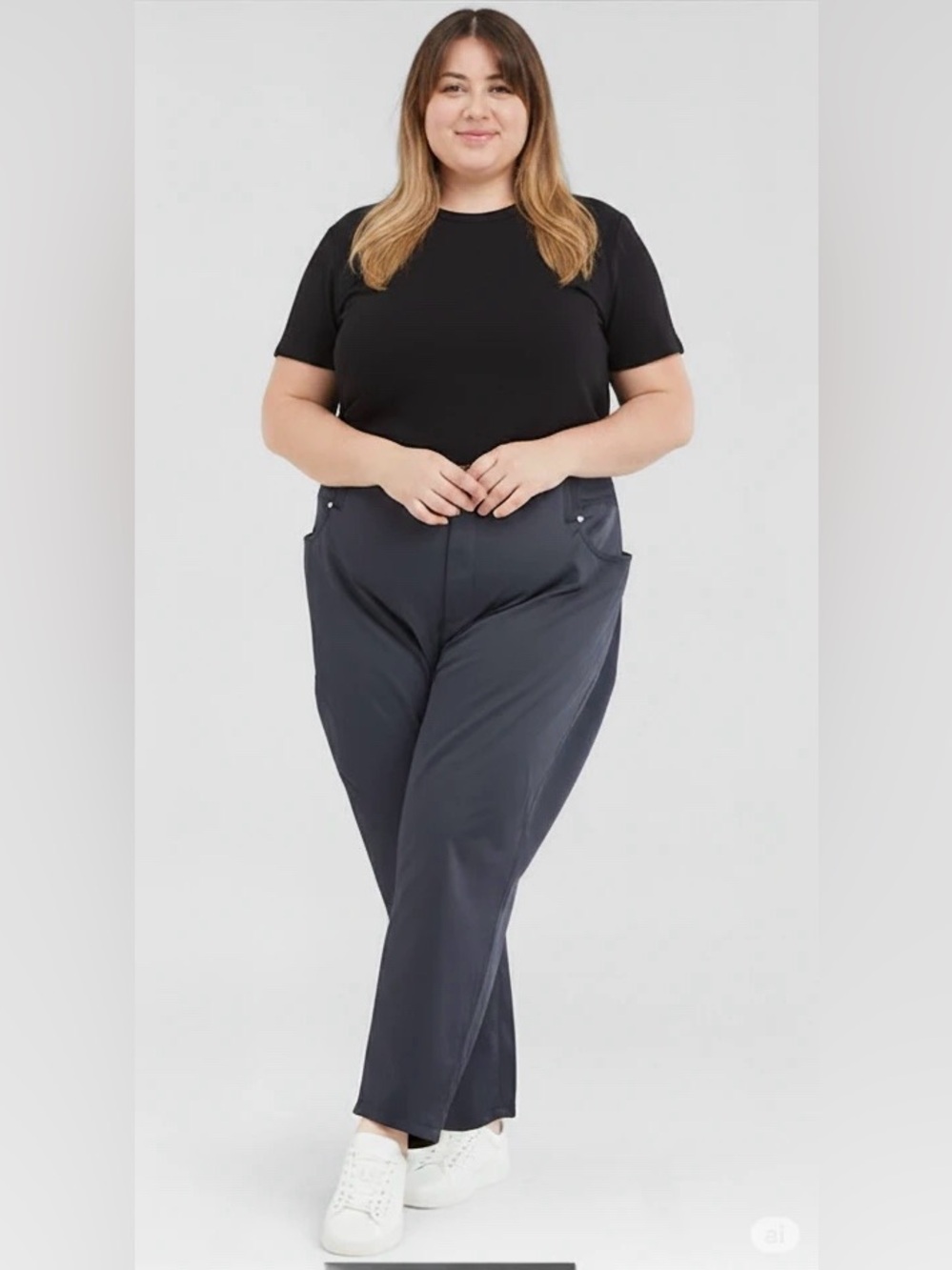 Simply Vera Vera Wang Plus Skinny Gray Casual Pants